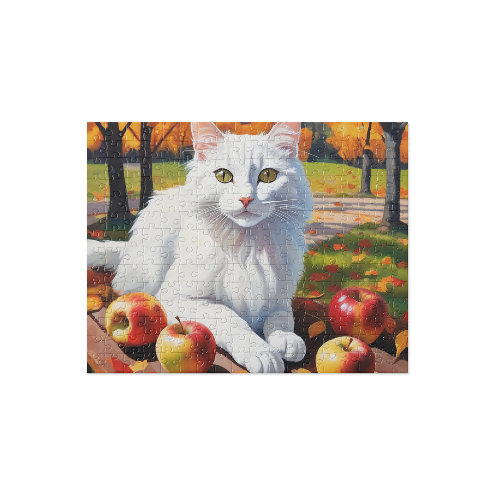 PugMug Custom White Companion Cat Jigsaw Puzzle