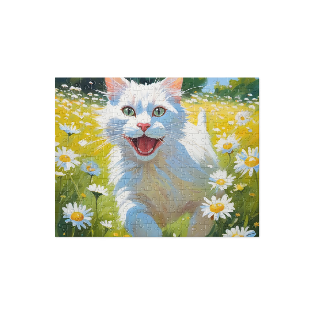 PugMug Custom White Companion Cat Jigsaw Puzzle