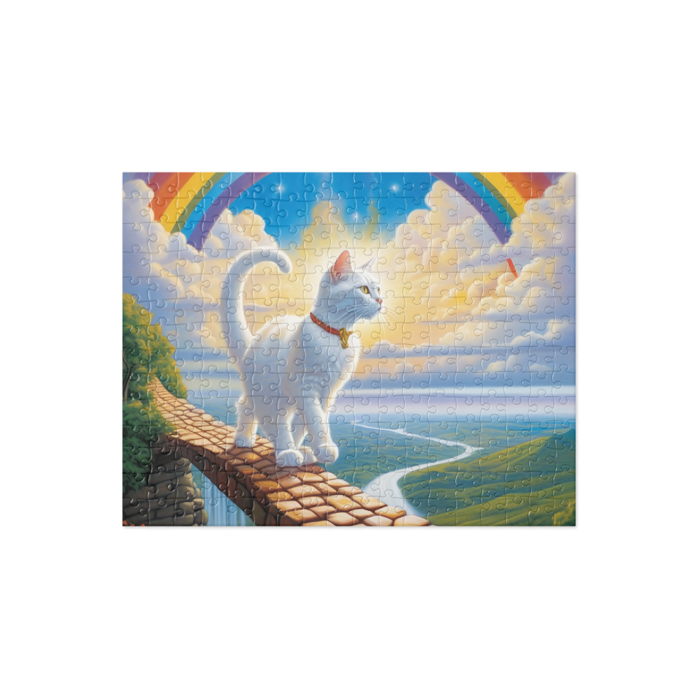 PugMug Custom White Companion Cat Jigsaw Puzzle