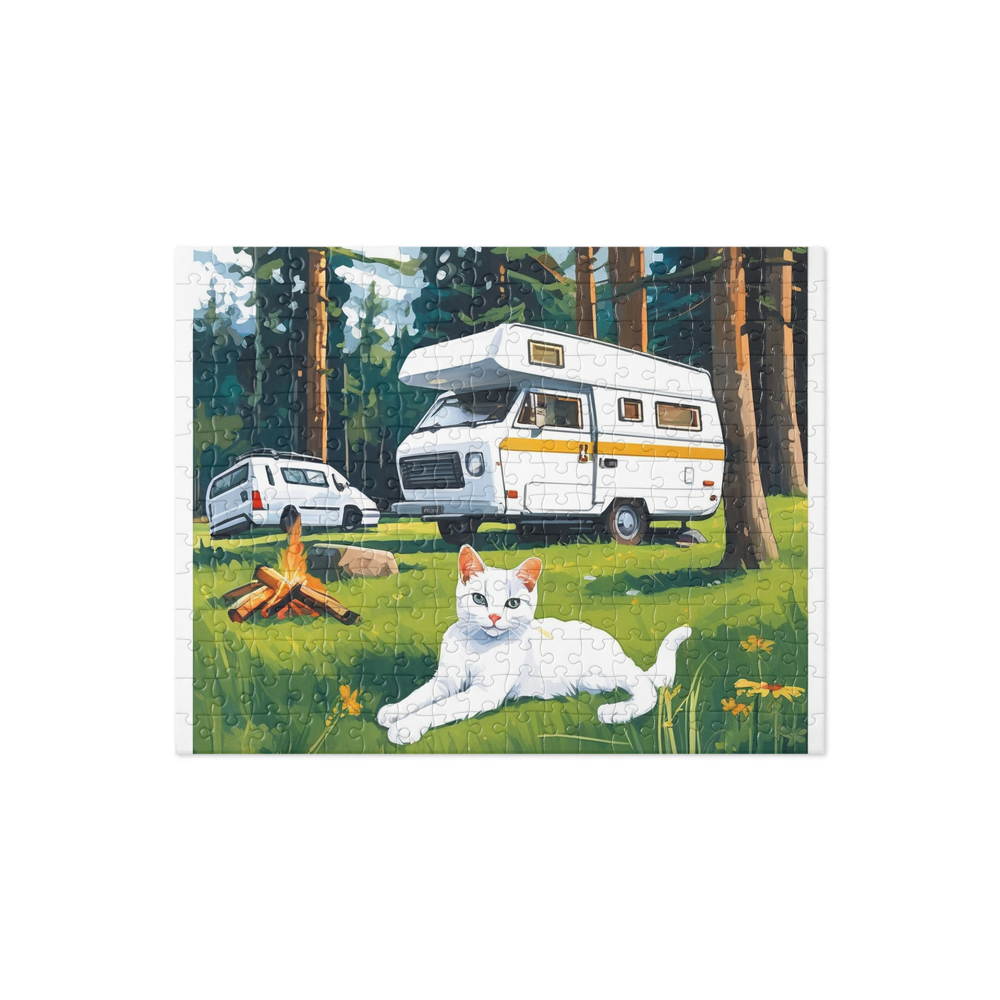 PugMug Custom White Companion Cat Jigsaw Puzzle