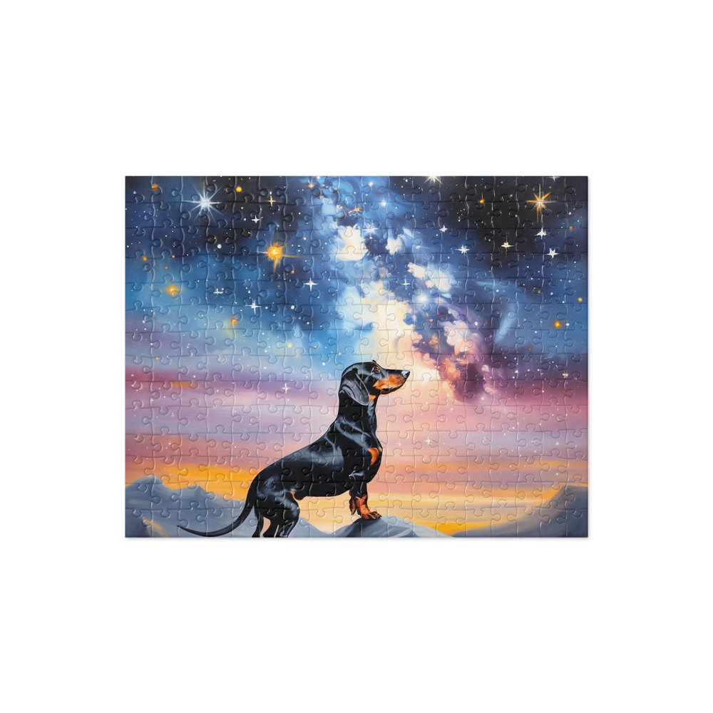 PugMug Custom Black Dachshund Jigsaw Puzzle