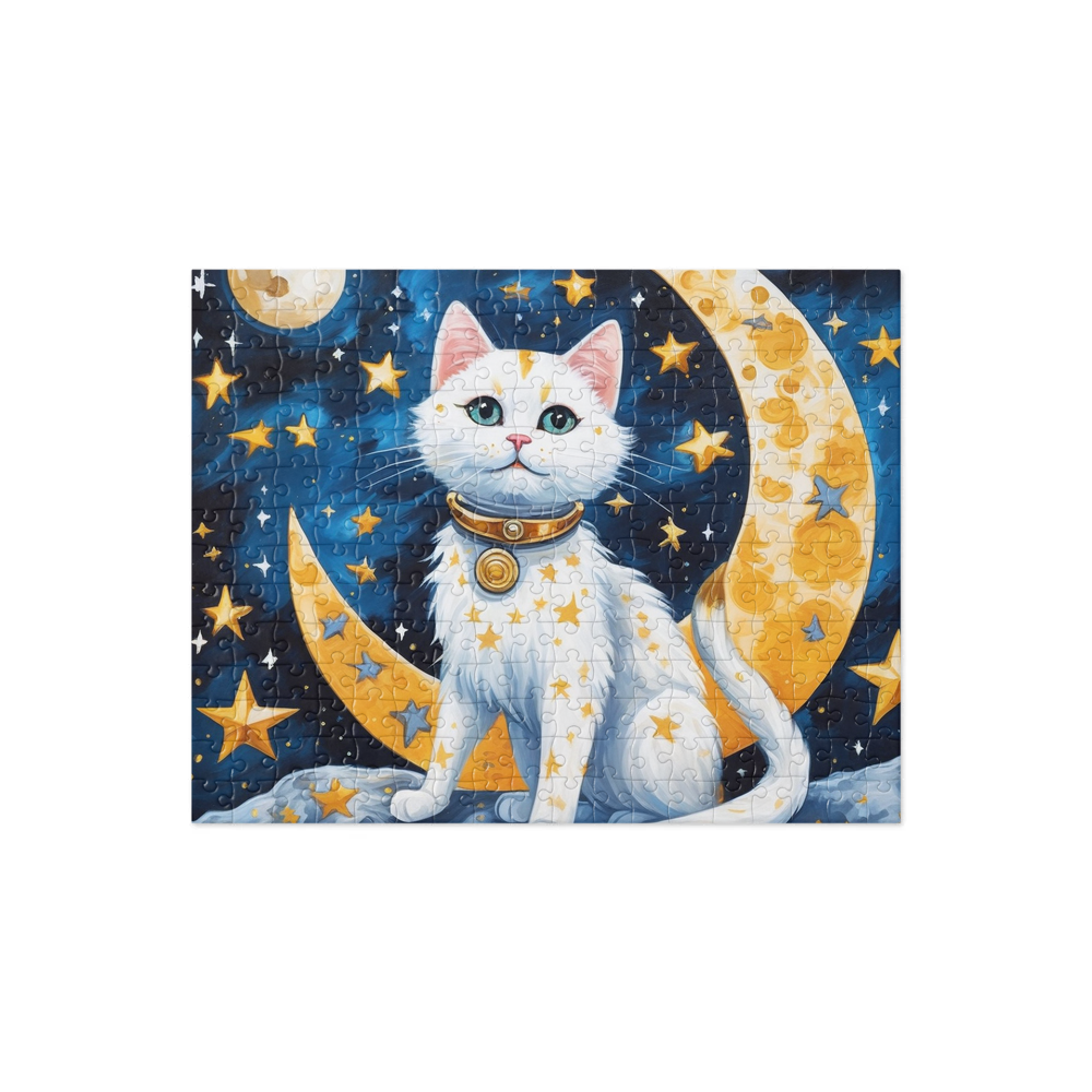 PugMug Custom White Companion Cat Jigsaw Puzzle