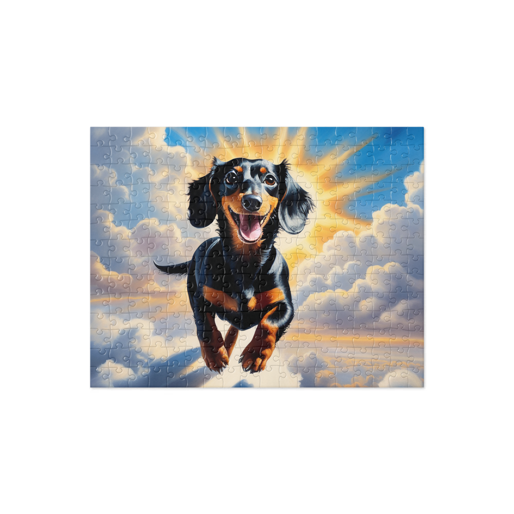 PugMug Custom Black Dachshund Jigsaw Puzzle