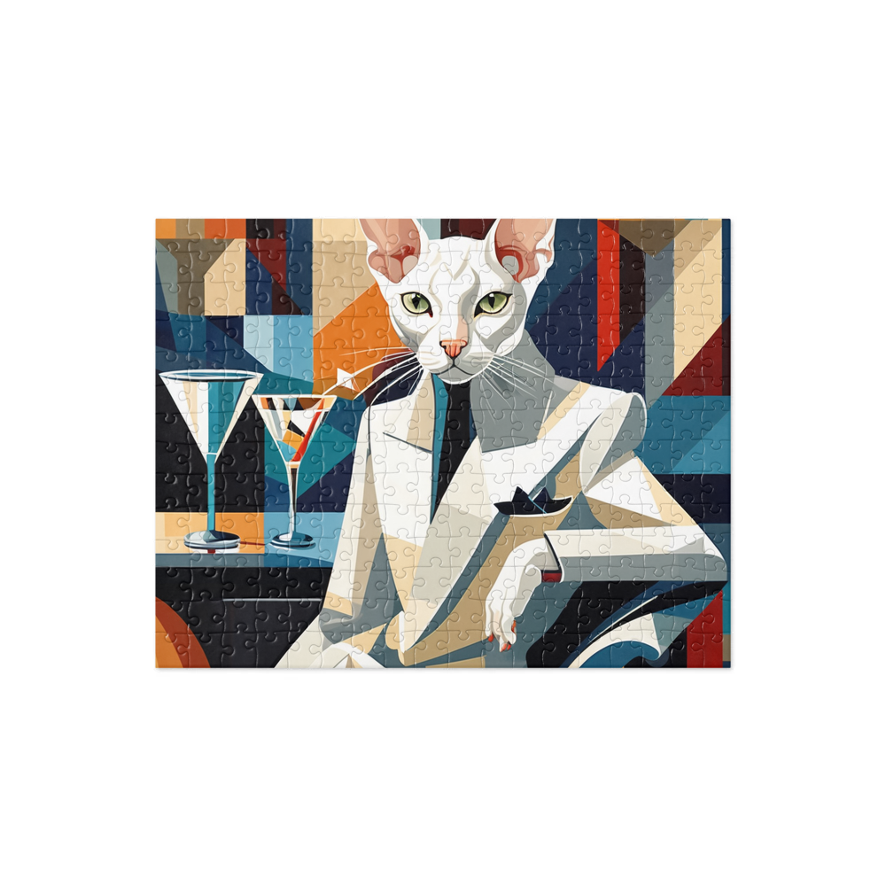 PugMug Custom White Sphynx Cat Jigsaw Puzzle