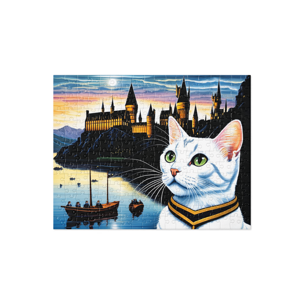 PugMug Custom White American Shorthair Cat Jigsaw Puzzle