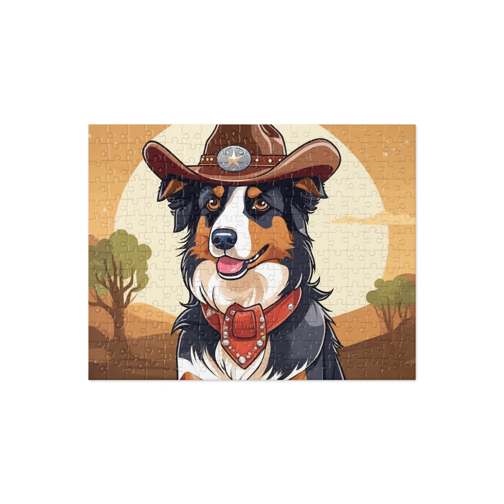PugMug Custom Australian Shepherd Dog Jigsaw Puzzle