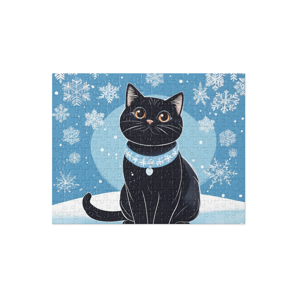 PugMug Custom Black British Shorthair Cat Jigsaw Puzzle
