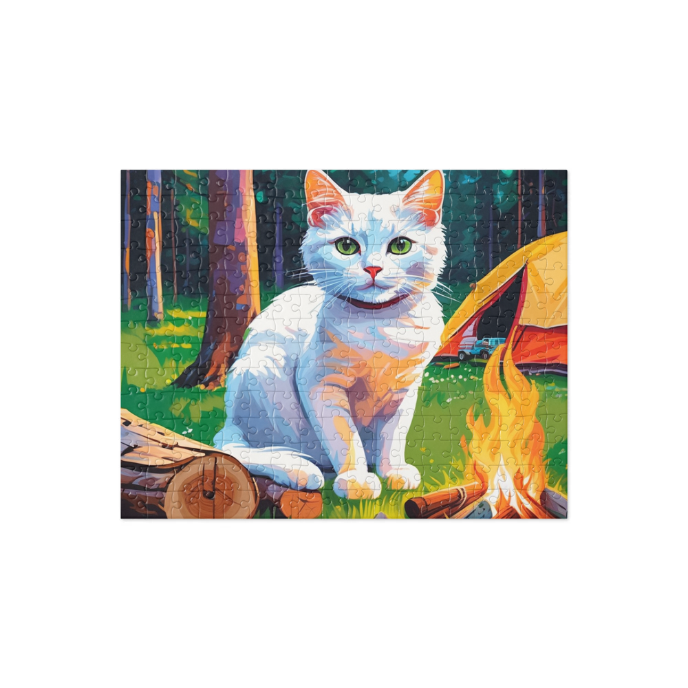 PugMug Custom White Companion Cat Jigsaw Puzzle