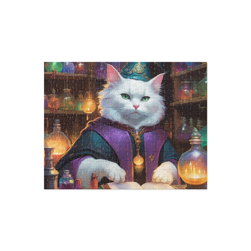 PugMug Custom White Companion Cat Jigsaw Puzzle