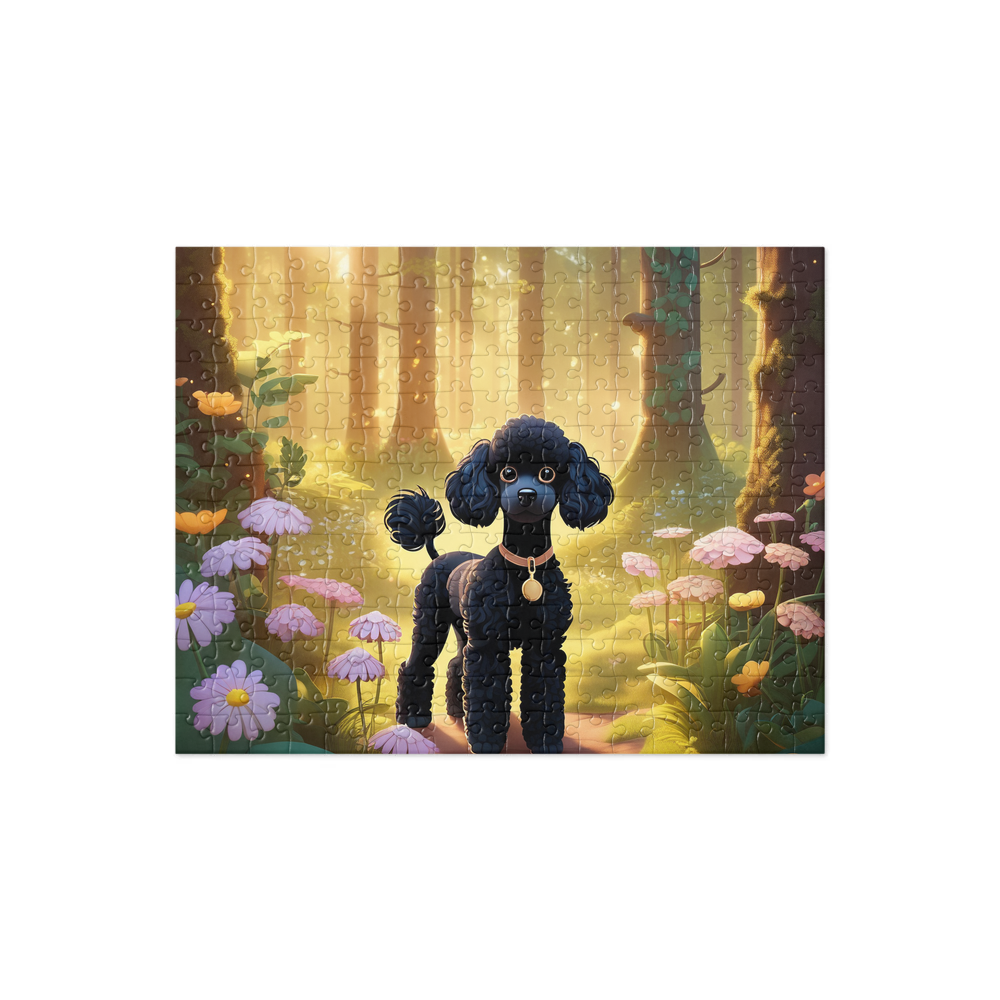 PugMug Custom Black Poodle Jigsaw Puzzle