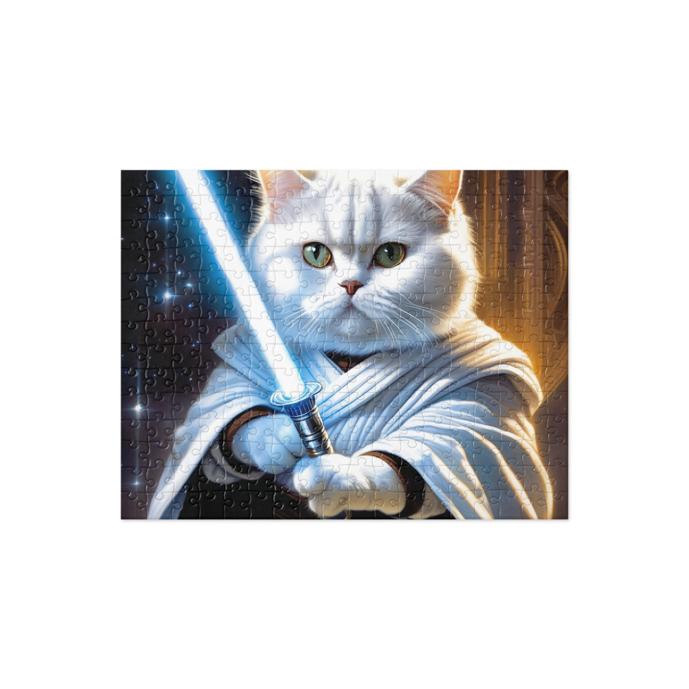 PugMug Custom White British Shorthair Cat Jigsaw Puzzle