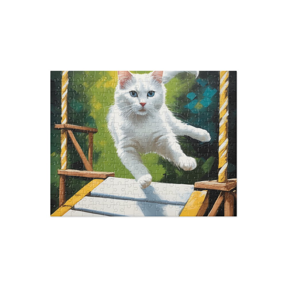 PugMug Custom White Companion Cat Jigsaw Puzzle