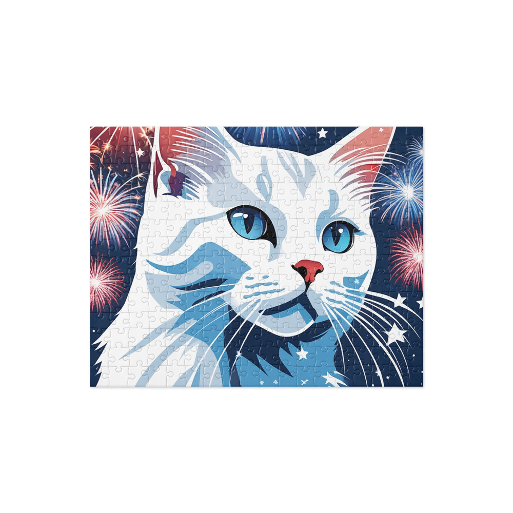 PugMug Custom White Companion Cat Jigsaw Puzzle