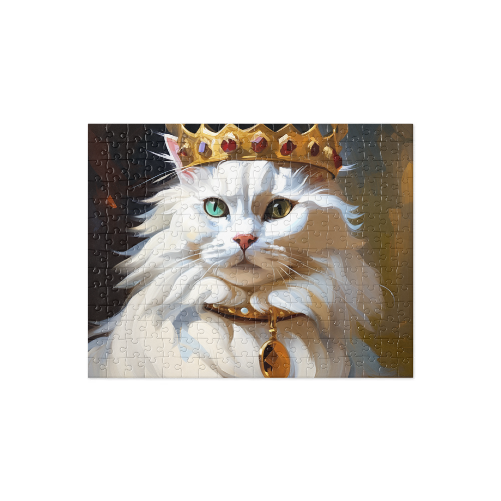 PugMug Custom White Companion Cat Jigsaw Puzzle