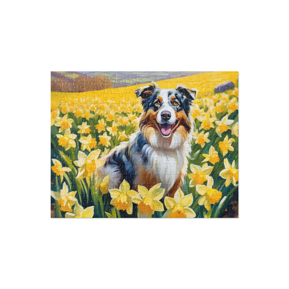 PugMug Custom Australian Shepherd Dog Jigsaw Puzzle