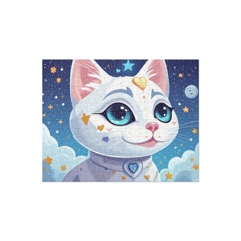 PugMug Custom White Companion Cat Jigsaw Puzzle