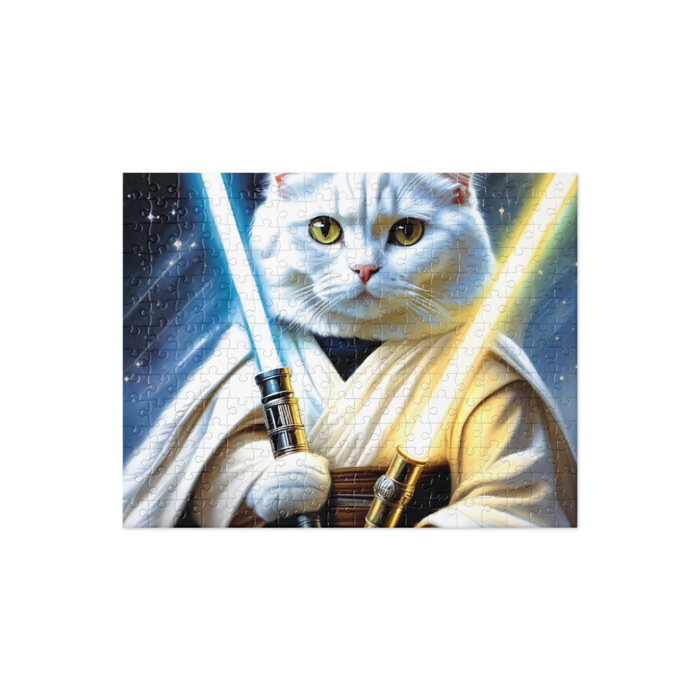 PugMug Custom White Scottish Fold Cat Jigsaw Puzzle