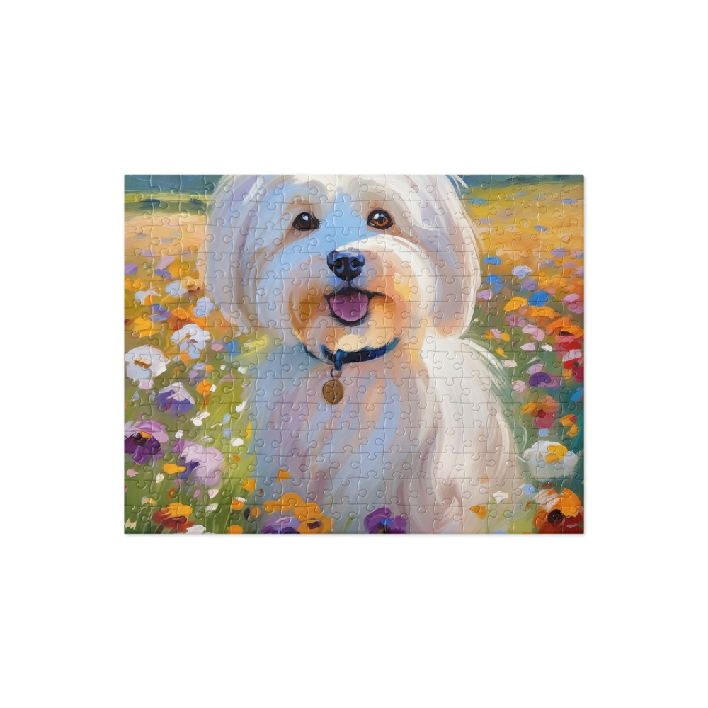 PugMug Custom White Havanese Dog Jigsaw Puzzle