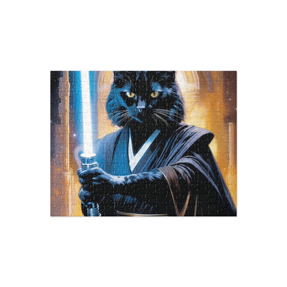 PugMug Custom Black Exotic Cat Jigsaw Puzzle