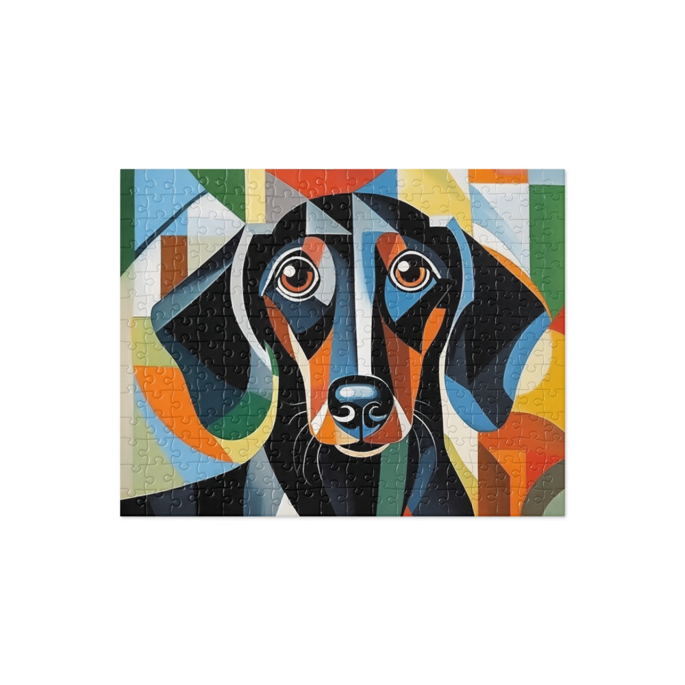 PugMug Custom Black Dachshund Jigsaw Puzzle