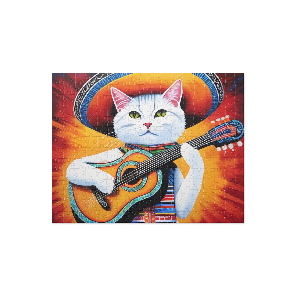 PugMug Custom White Companion Cat Jigsaw Puzzle