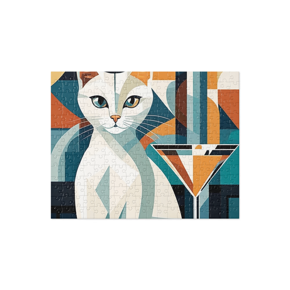 PugMug Custom White Companion Cat Jigsaw Puzzle