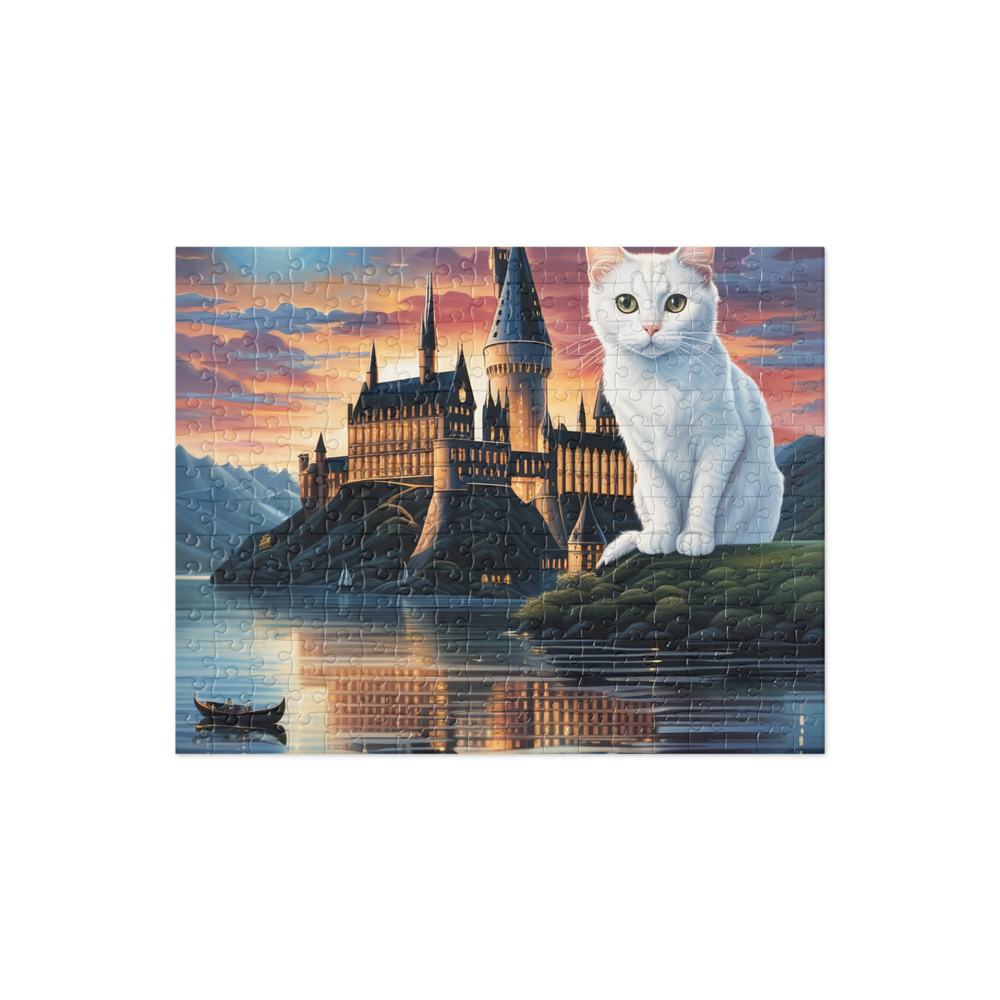 PugMug Custom White Companion Cat Jigsaw Puzzle