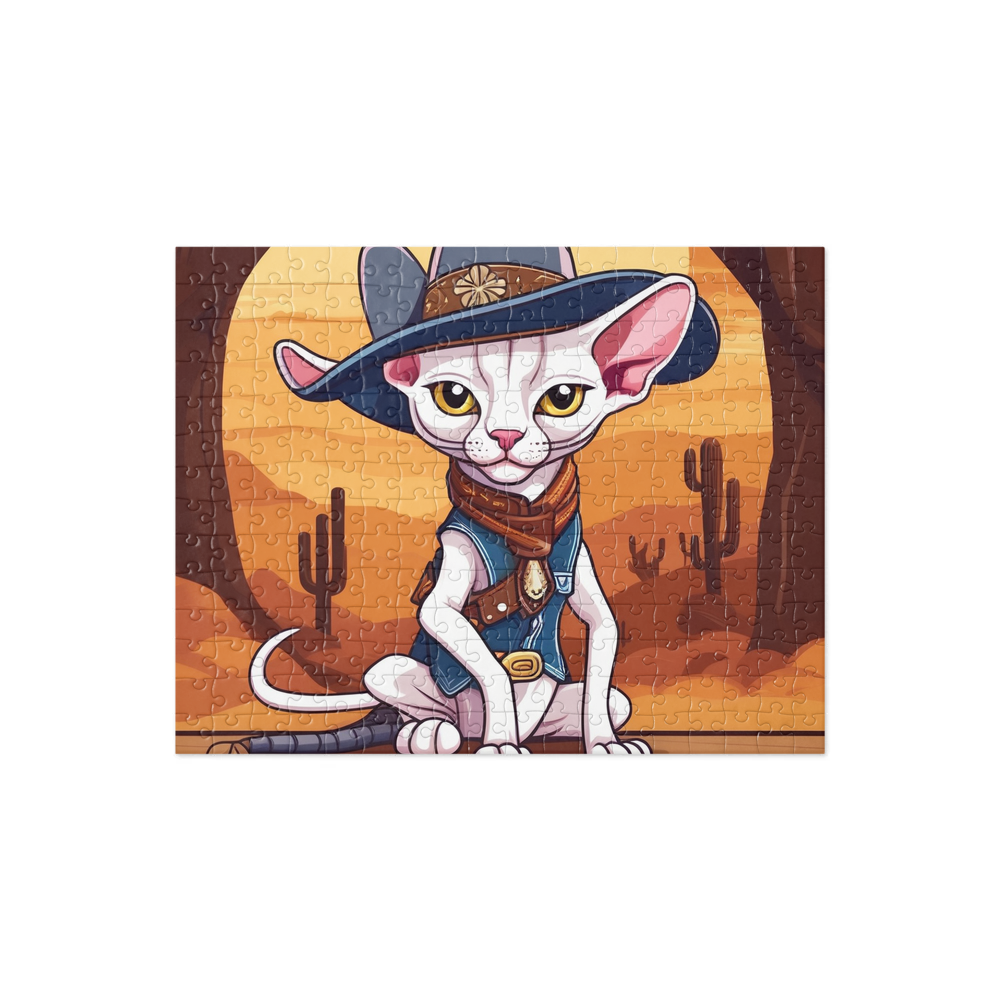 PugMug Custom White Sphynx Cat Jigsaw Puzzle