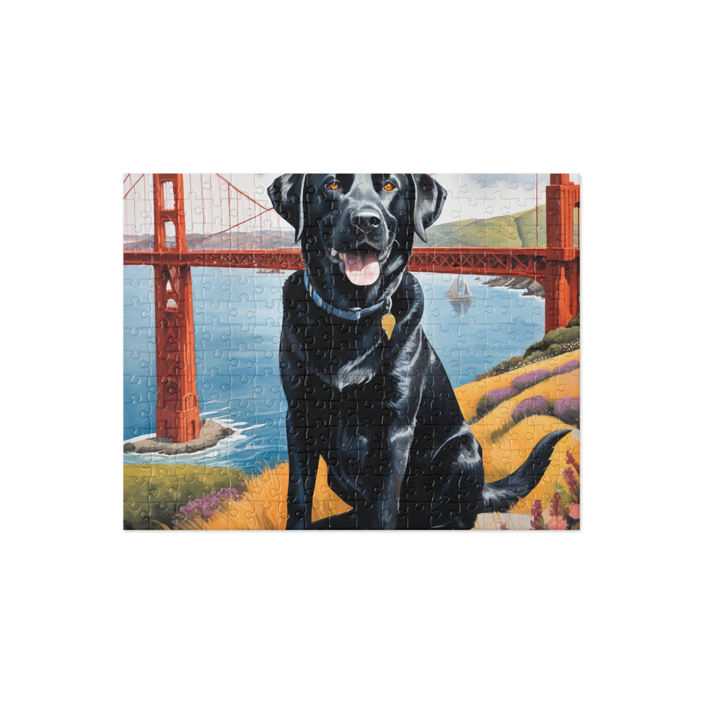 PugMug Custom Black Labrador Retriever Jigsaw Puzzle
