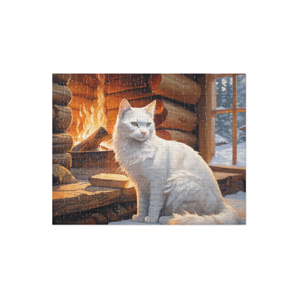 PugMug Custom White Companion Cat Jigsaw Puzzle