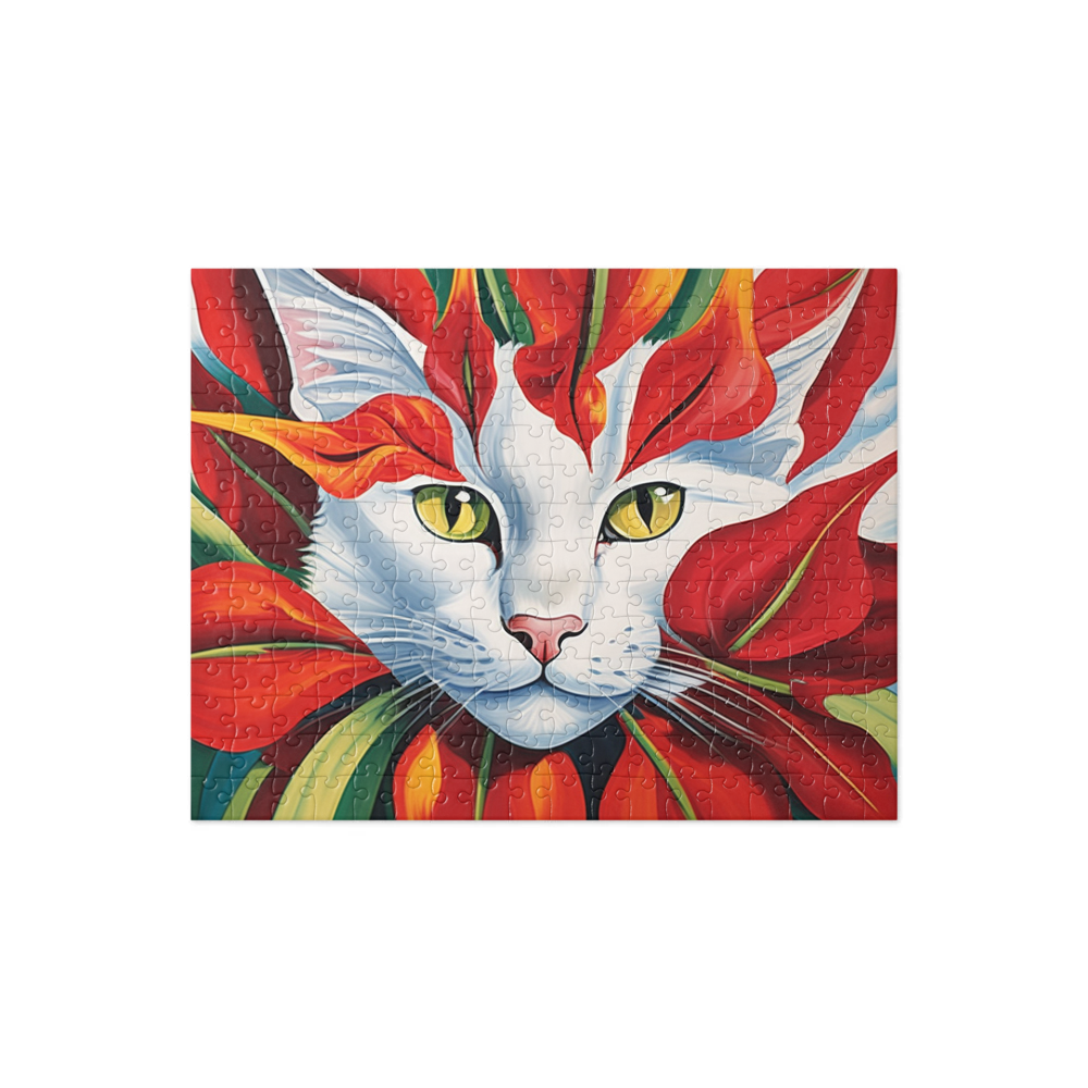 PugMug Custom White Companion Cat Jigsaw Puzzle