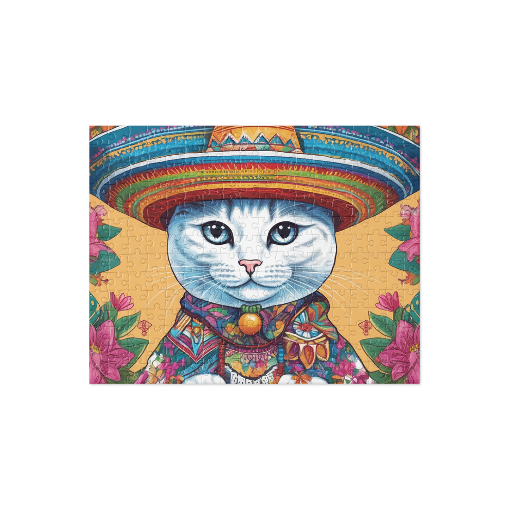 PugMug Custom White Companion Cat Jigsaw Puzzle