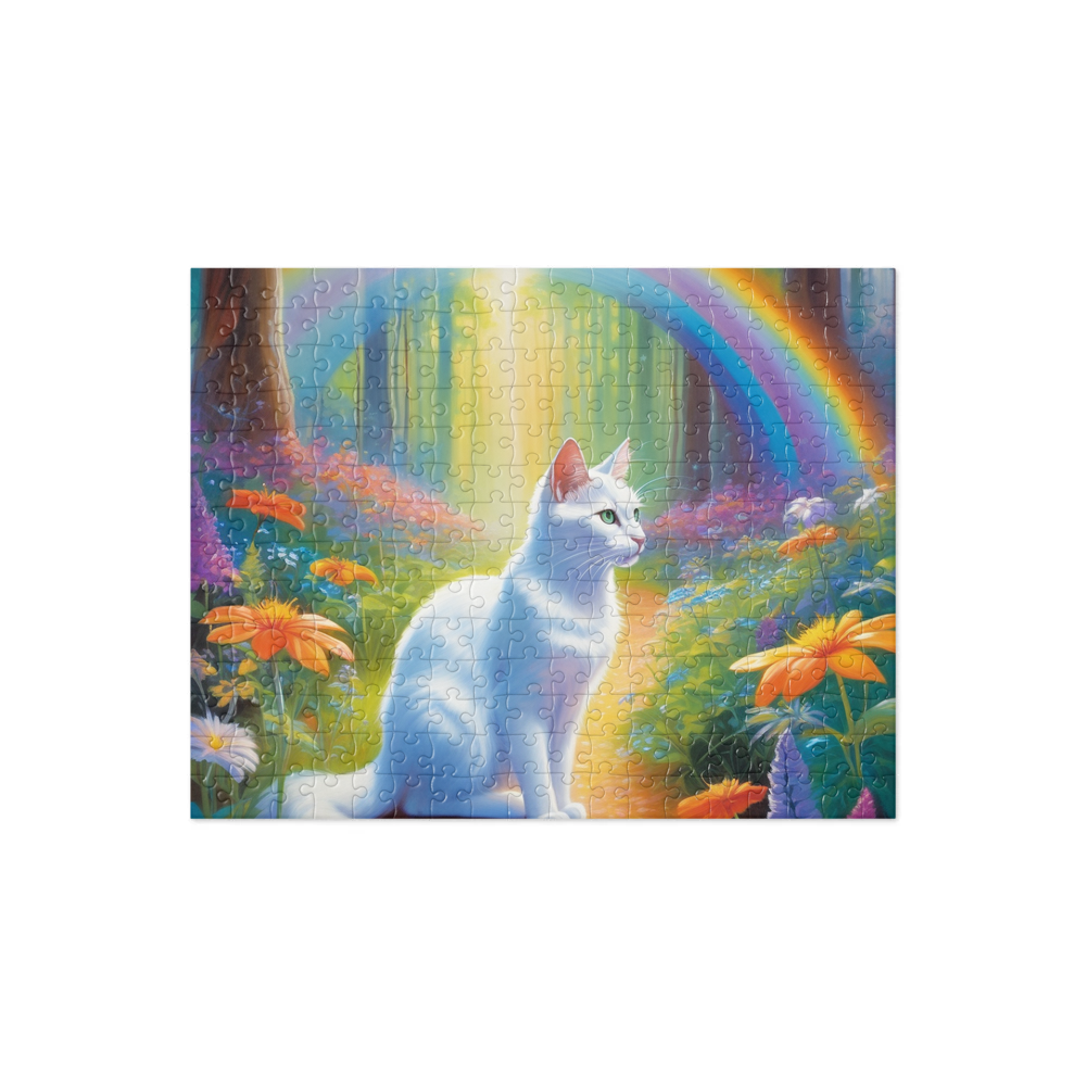 PugMug Custom White Companion Cat Jigsaw Puzzle