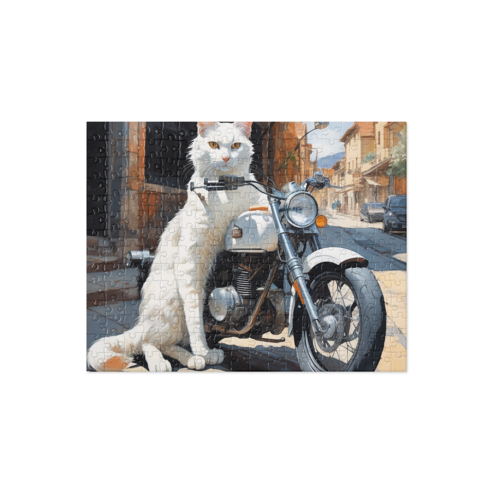 PugMug Custom White Companion Cat Jigsaw Puzzle