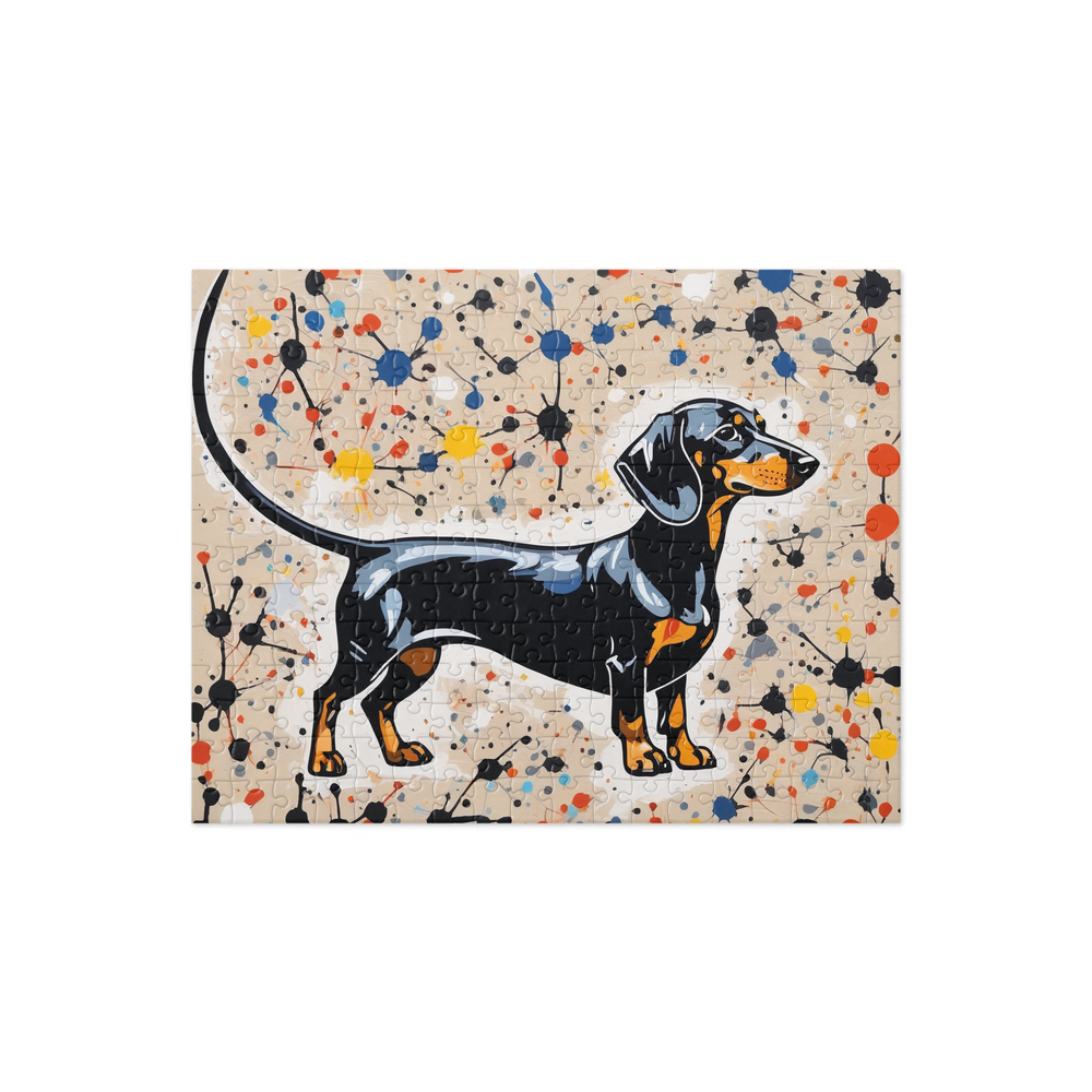 PugMug Custom Black Dachshund Jigsaw Puzzle