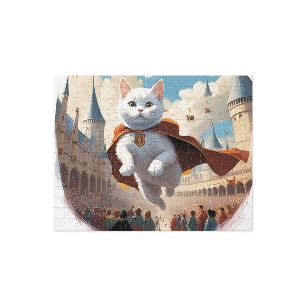 PugMug Custom White Companion Cat Jigsaw Puzzle