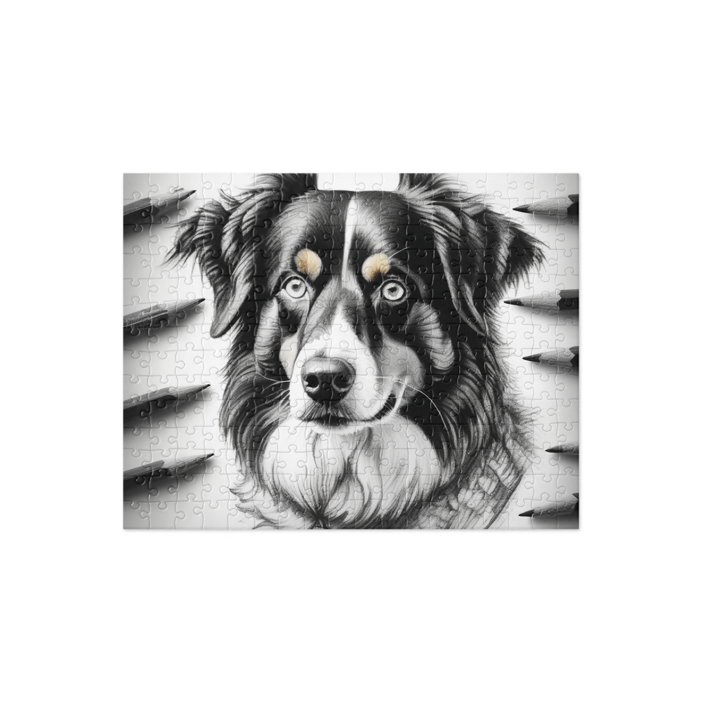 PugMug Custom Miniature American Shepherd Jigsaw Puzzle