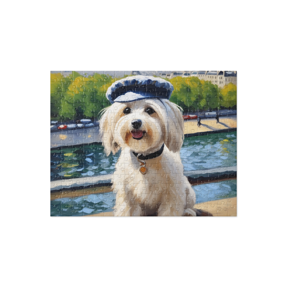 PugMug Custom White Havanese Dog Jigsaw Puzzle