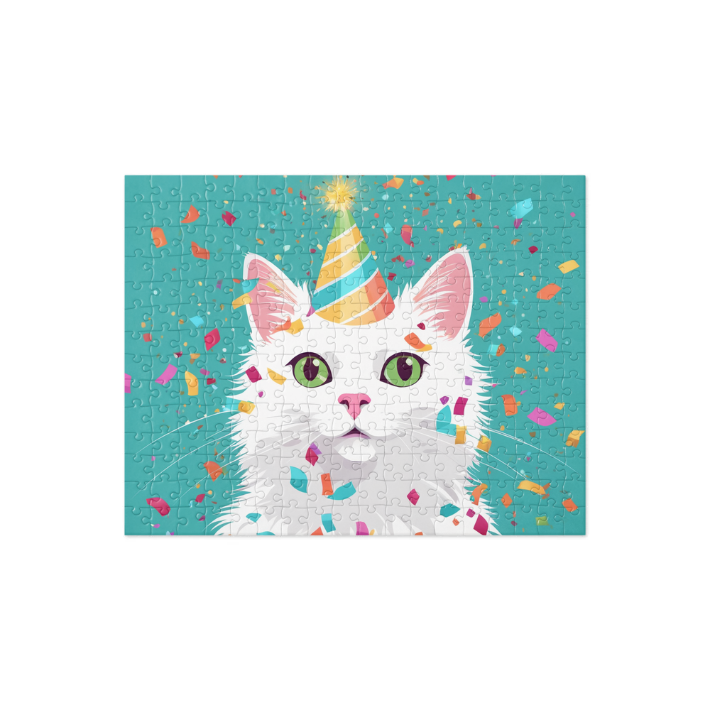 PugMug Custom White Companion Cat Jigsaw Puzzle