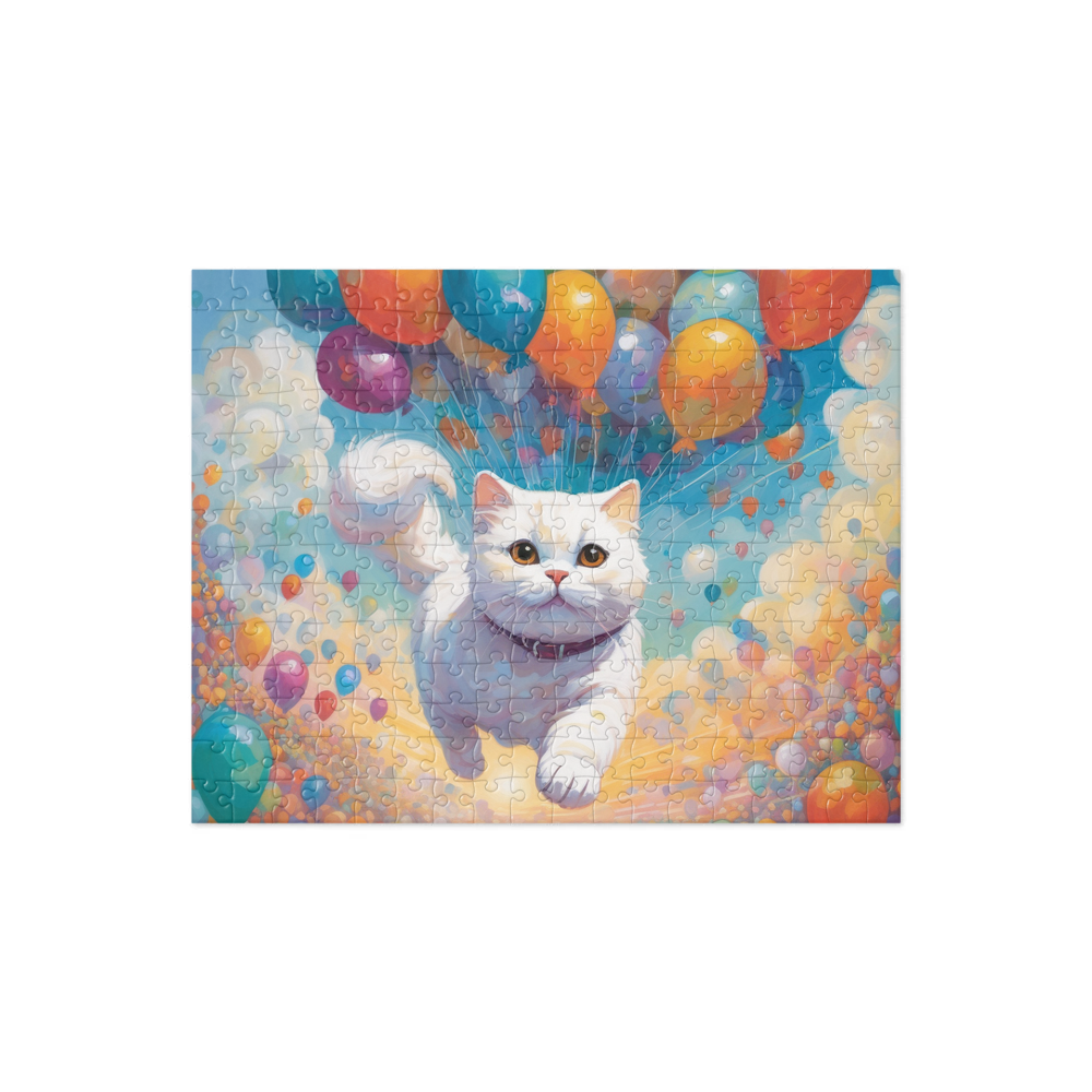 PugMug Custom White Scottish Fold Cat Jigsaw Puzzle