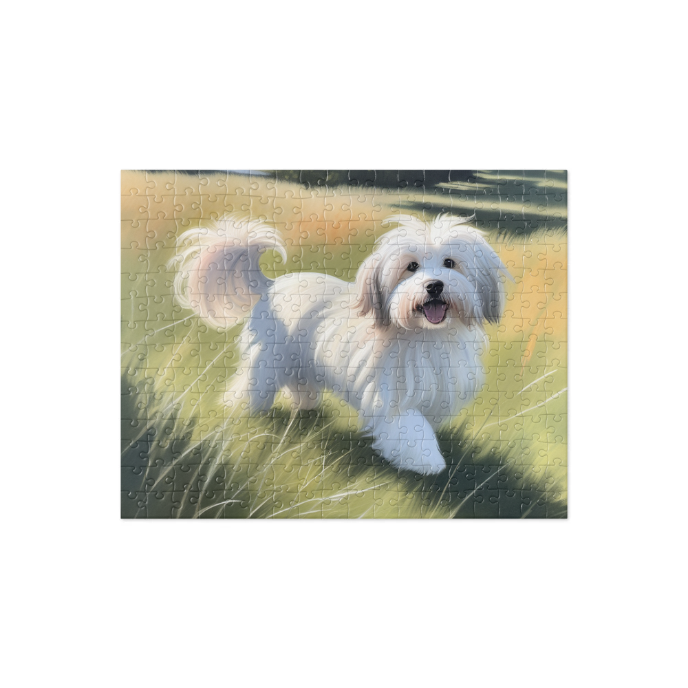 PugMug Custom White Havanese Dog Jigsaw Puzzle