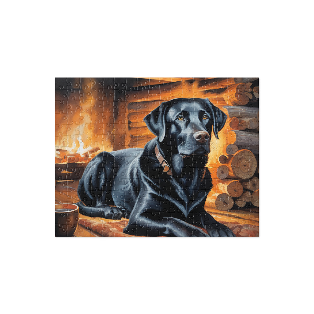PugMug Custom Black Labrador Retriever Jigsaw Puzzle