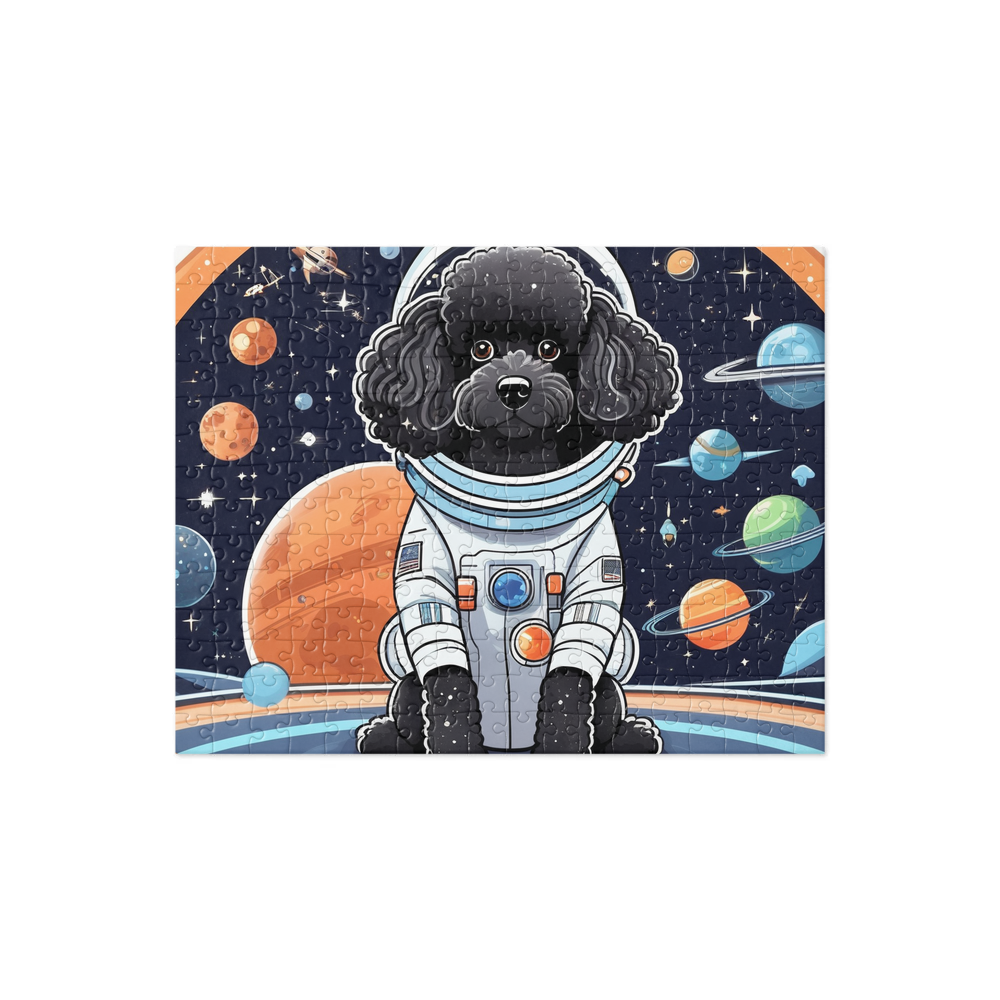 PugMug Custom Black Poodle Jigsaw Puzzle