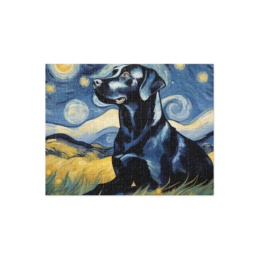 PugMug Custom Black Labrador Retriever Jigsaw Puzzle