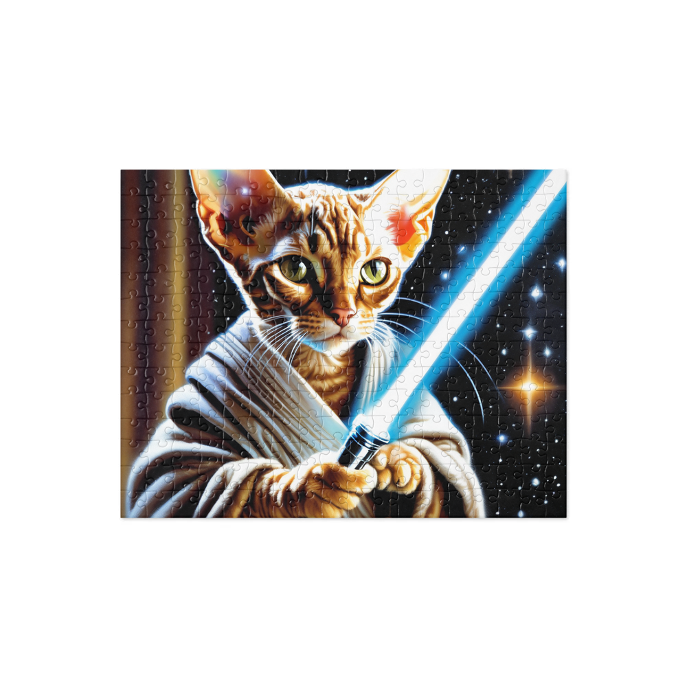 PugMug Custom Tabby Devon Rex Cat Jigsaw Puzzle