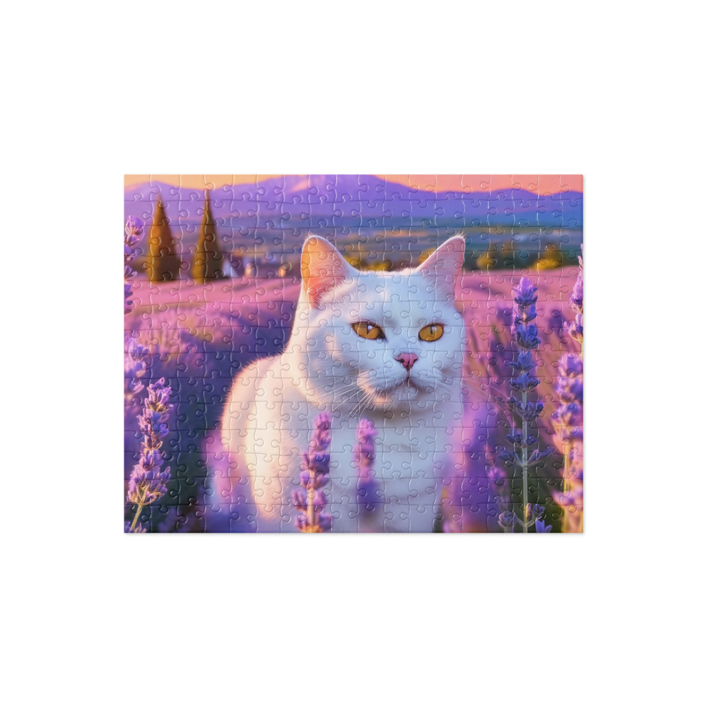 PugMug Custom White British Shorthair Cat Jigsaw Puzzle