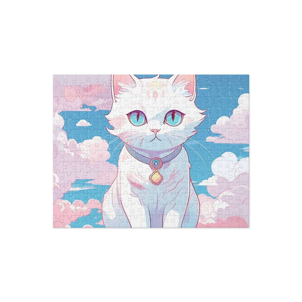 PugMug Custom White Companion Cat Jigsaw Puzzle