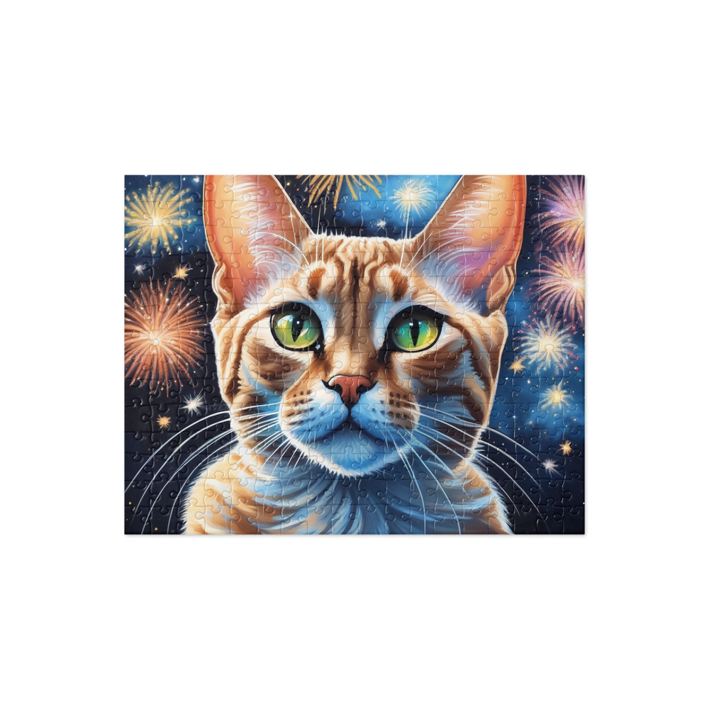 PugMug Custom Tabby Devon Rex Cat Jigsaw Puzzle