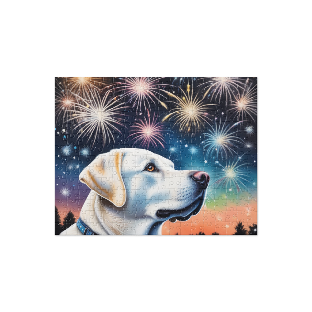 PugMug Custom White Labrador Retriever Jigsaw Puzzle
