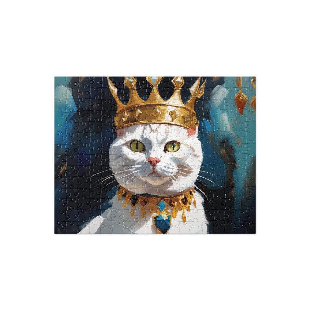 PugMug Custom White American Shorthair Cat Jigsaw Puzzle
